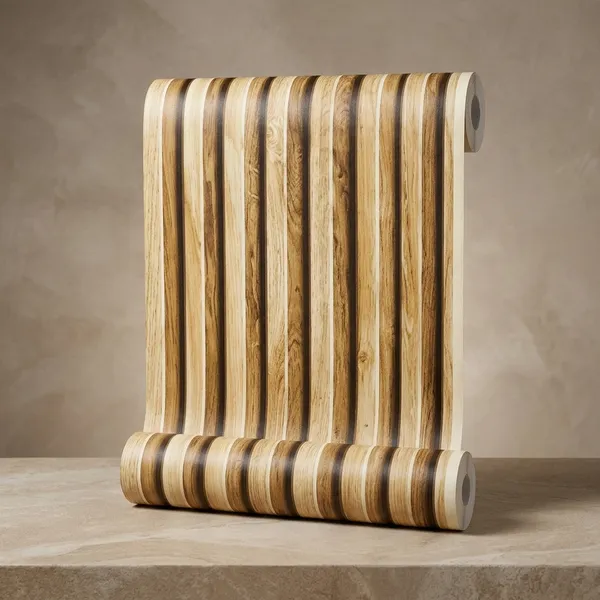 Imported_Paper_Modern_Beige_Brown_Vertical_Stripe_Wallpaper