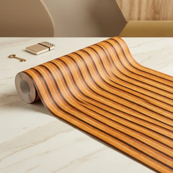 Imported_Paper_Modern_Brown_Vertical_Wood_Slat_Wallpaper
