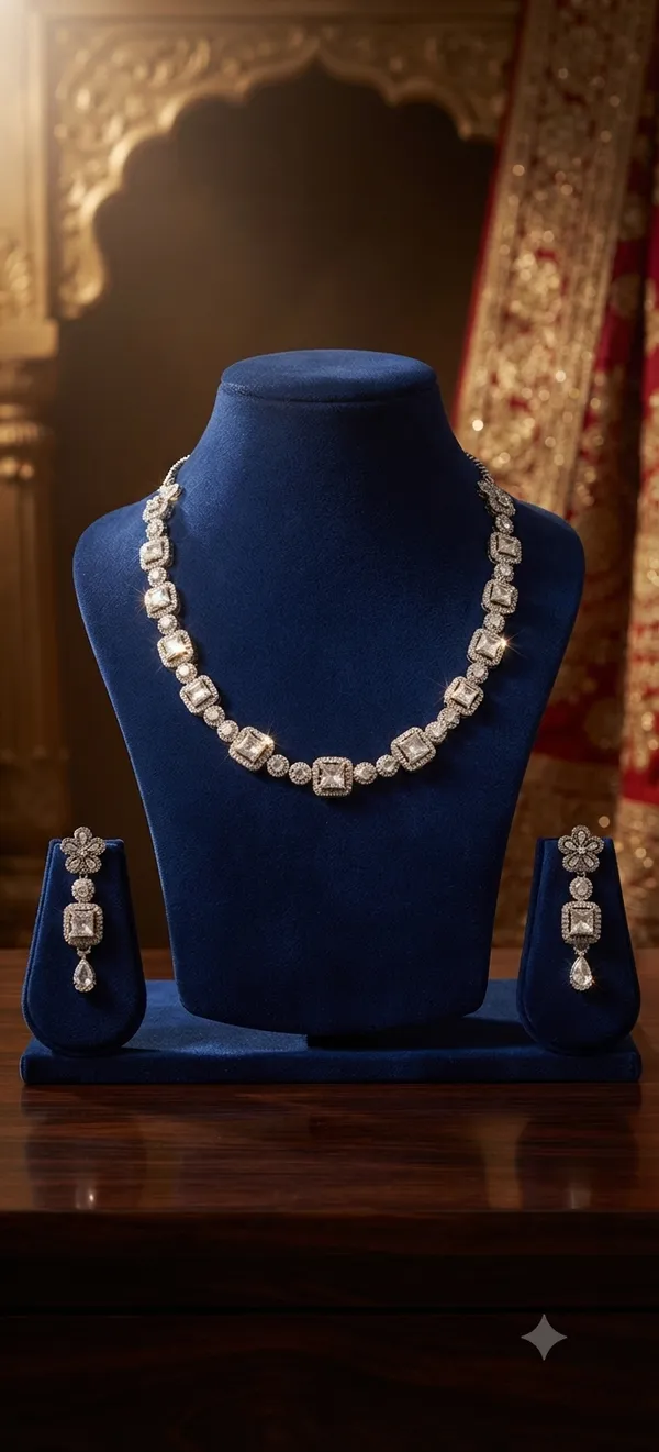 Silver-Tone_Stone-Studded_Necklace_Set_for_Women