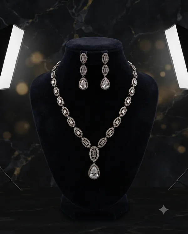 Silver_Purple_Stone_Necklace_And_Earrings_Set_for_Women