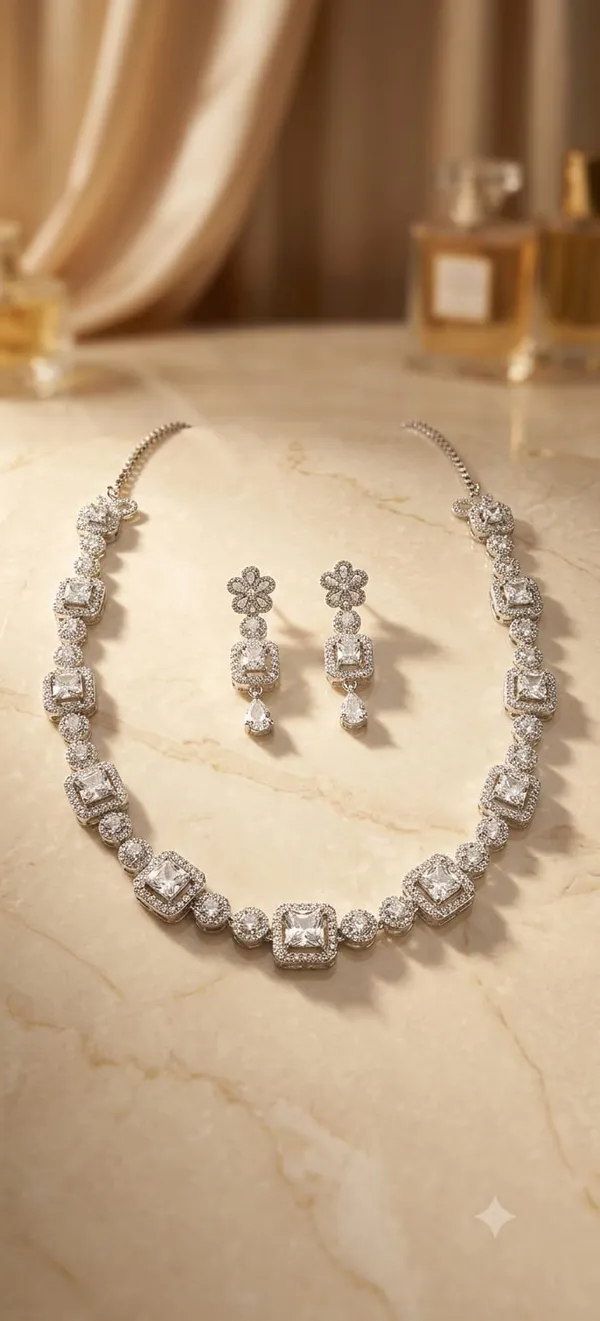 Silver-Tone_Stone-Studded_Necklace_Set_for_Women