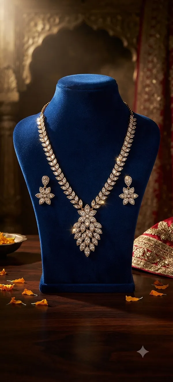 Gold_Tone_Floral_Necklace_Set_for_Women