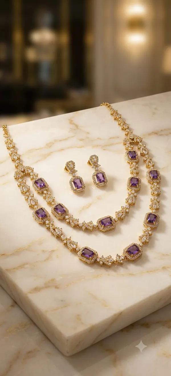 Gold_Tone_Purple_Stone_Necklace_Set_for_Women