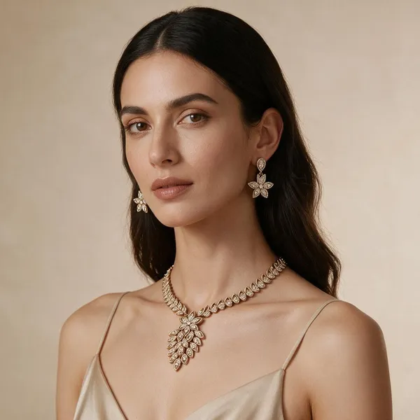 Gold_Tone_Floral_Necklace_Set_for_Women