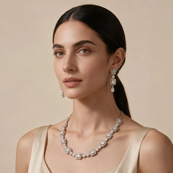 Silver-Tone_Stone-Studded_Necklace_Set_for_Women