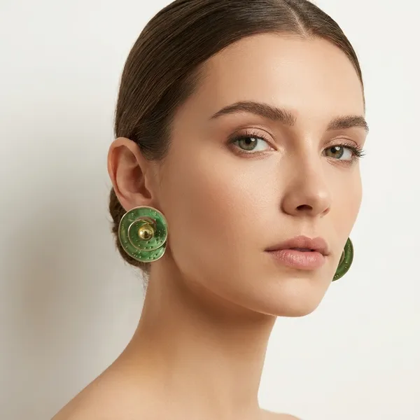 Green_Spiral_Stud_Earrings_with_Gold_Accents
