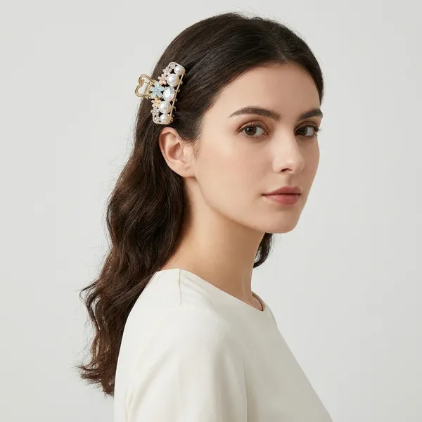Golden_Floral_Pearl_Hair_Clip_With_Crystal_Accents