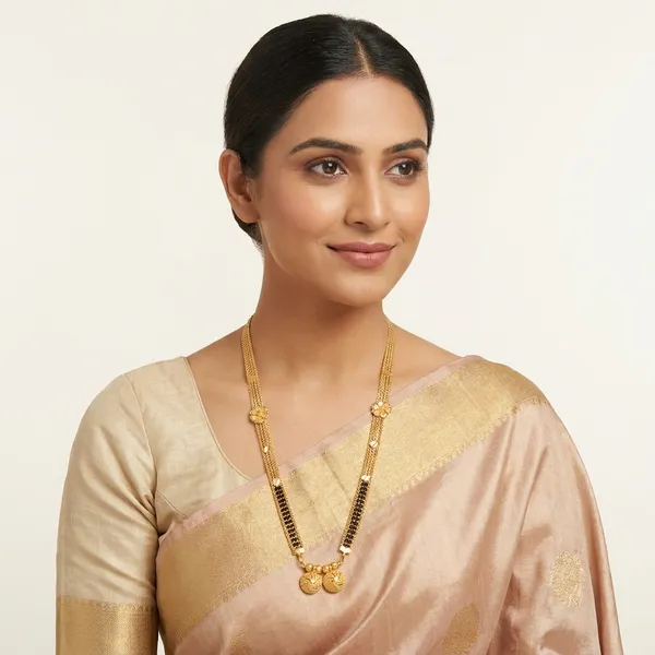 Gold_Plated_Multi-Strand_Mangalsutra_with_Black_Beads