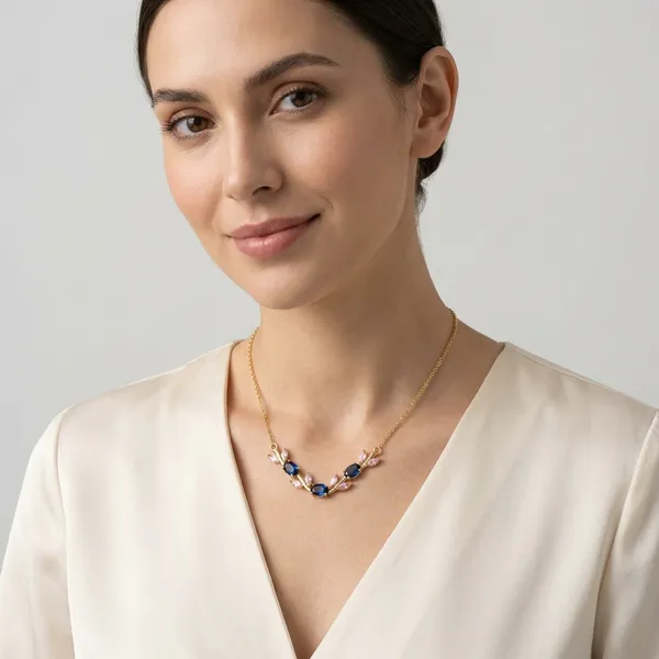 Gold_Blue_Pink_Stone_Floral_Necklace_for_Women