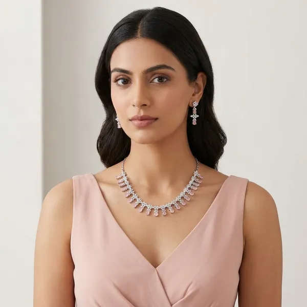 Silver_Crystal_Stone_Choker_Necklace_Set_with_earring_for_Women