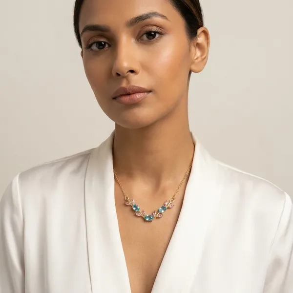 Gold_Plated_Floral_Necklace_with_Blue_and_Pink_Stones