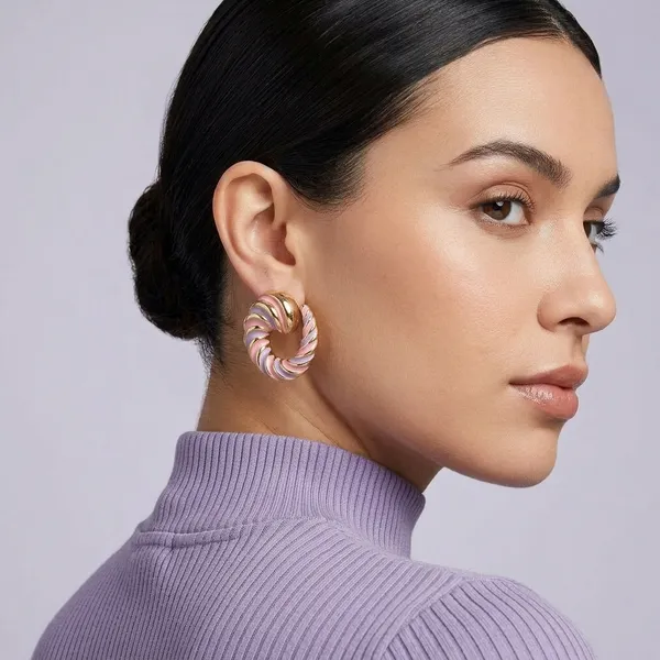 Pink_And_Lavender_Enamel_Twisted_Hoop_Earrings_-_Pack_of_2