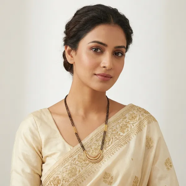 Gold_Plated_Mangalsutra_Style_Necklace_with_Black_Beads