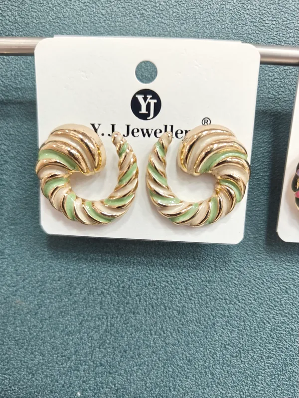 Gold_And_Green_Twisted_Hoop_Earrings