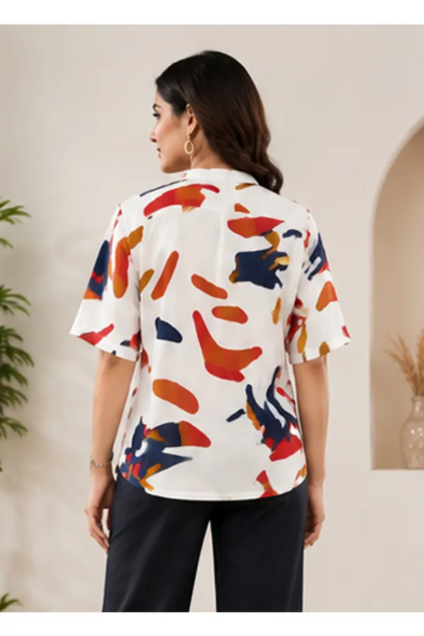 Women_Abstract_Printed_Casual_Top_|_3/4_Sleeve_Stylish_Tunic_|_Soft_Rayon_Fabric_|_Regular_Fit_Daily_Wear_Top_for_Women