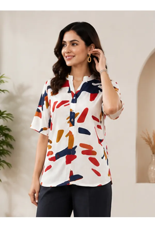 Women_Abstract_Printed_Casual_Top_|_3/4_Sleeve_Stylish_Tunic_|_Soft_Rayon_Fabric_|_Regular_Fit_Daily_Wear_Top_for_Women