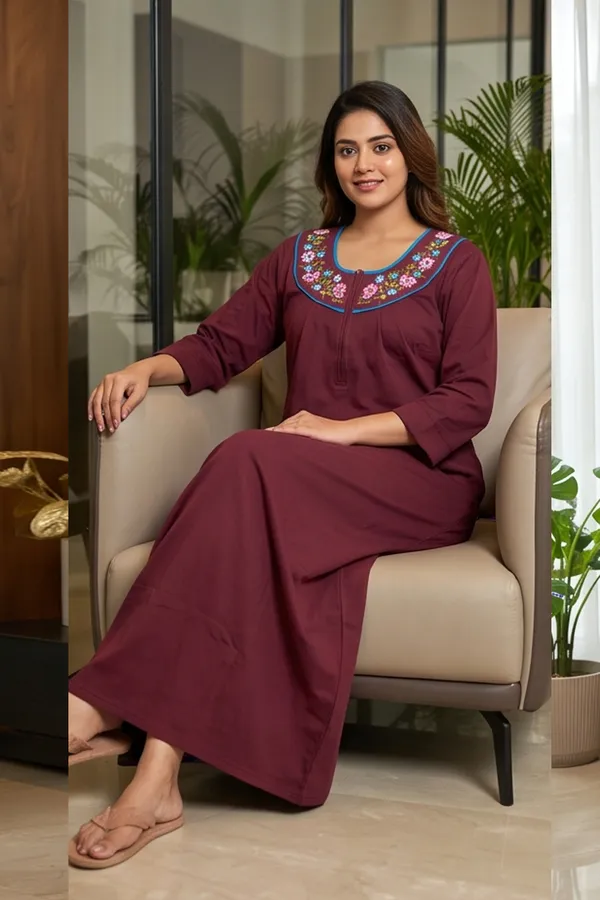 Ladies_Winter_Warm_Fleece_Wool_Night_Dress_Full_Length_Long_Maxi_Friendly_Gown_Full_Sleeves_Daily_Wear_Sleepwear_Nighty