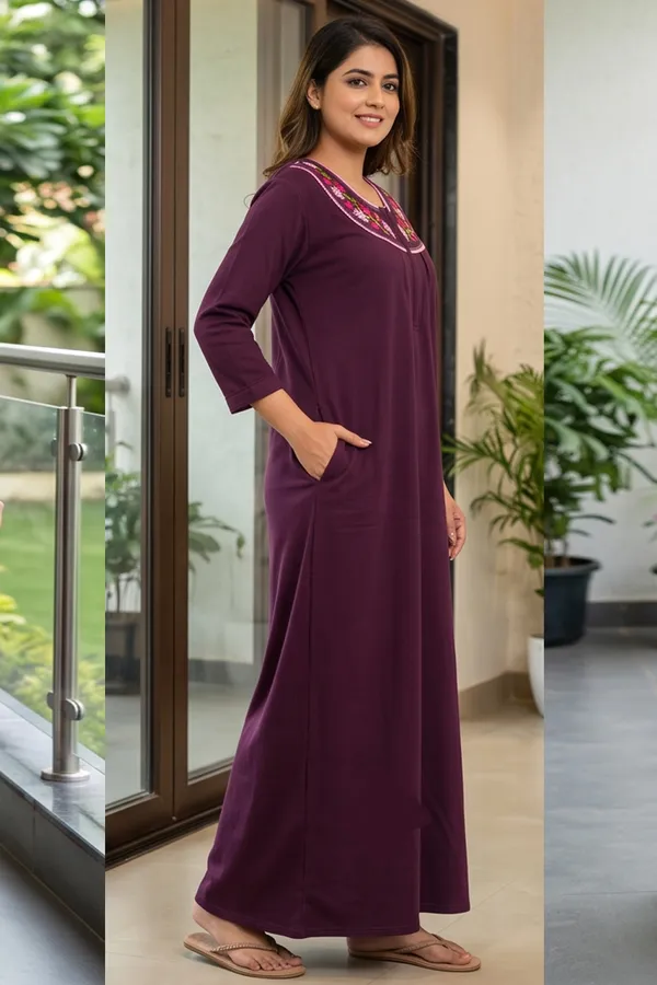 Ladies_Winter_Warm_Fleece_Wool_Night_Dress_Full_Length_Long_Maxi_Friendly_Gown_Full_Sleeves_Daily_Wear_Sleepwear_Nighty