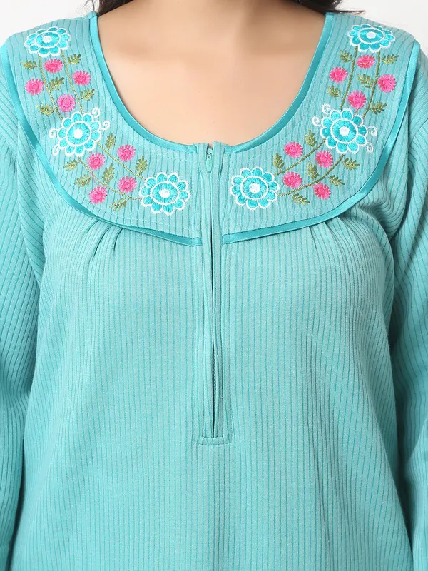 Premium_Warm_Winter_Thermal_Nighty_with_Elegant_Neck_Embroidery_&_Front_Zipper_for_Women