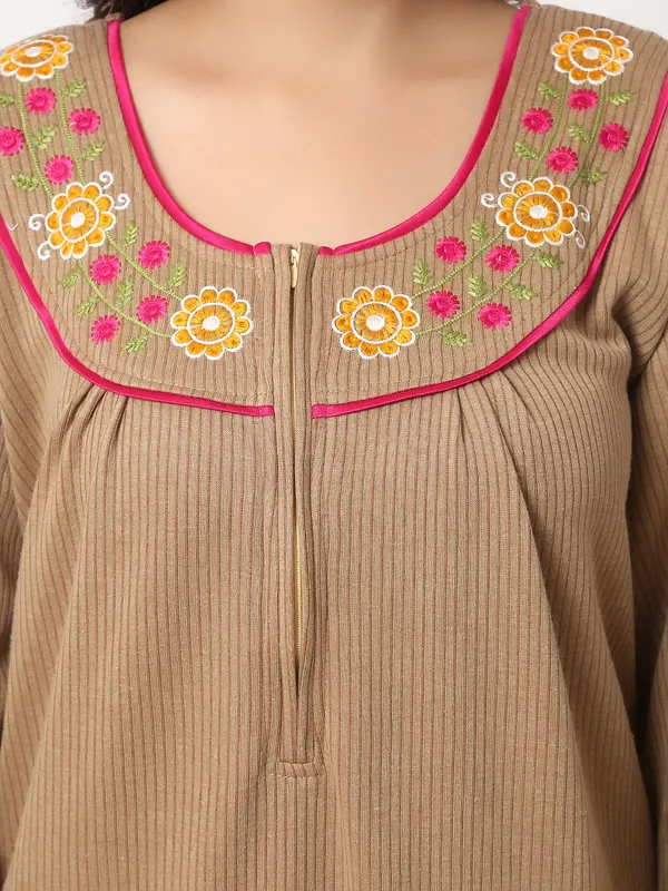 Premium_Warm_Winter_Thermal_Nighty_with_Elegant_Neck_Embroidery_&_Front_Zipper_for_Women