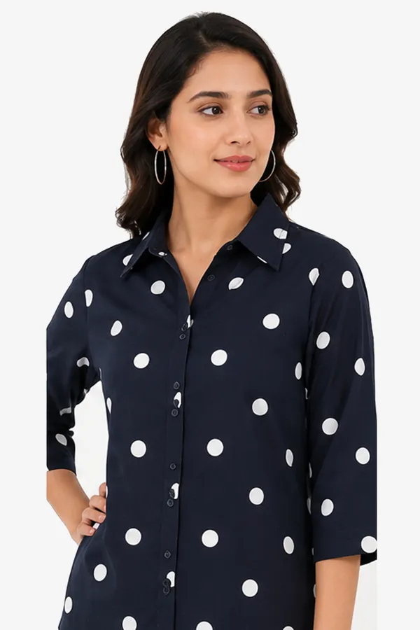 Black_Polka_Dot_Cotton_Relaxed_Fit_Casual_Shirt_For_Women