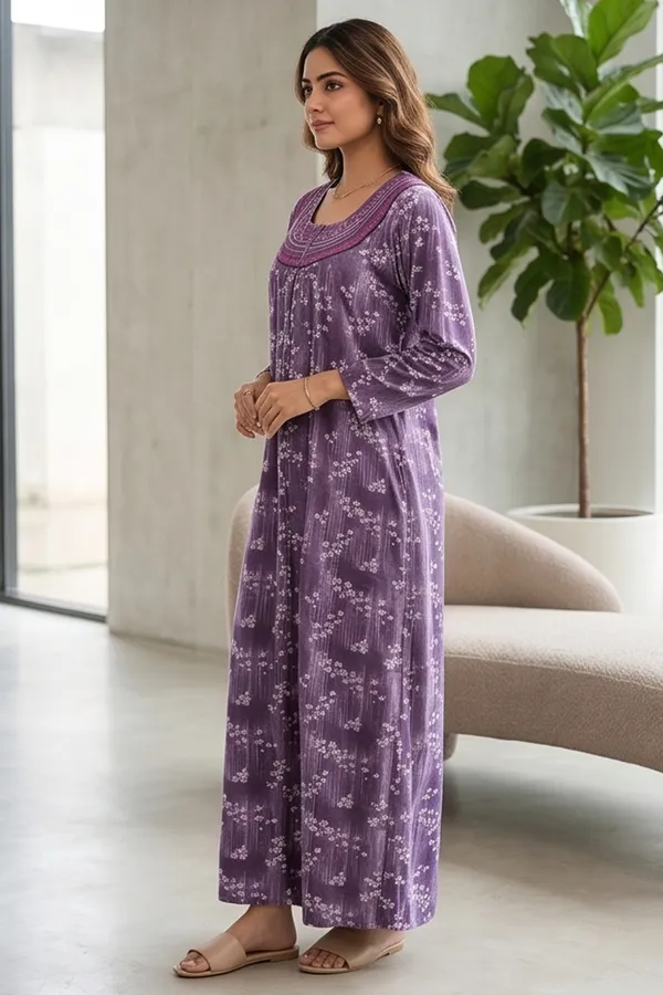 Trending_Premium_Women_Hosiery_Printed_Maxi_Dress_Embroidered_Full_Sleeve_Daily_Wear_Nighty