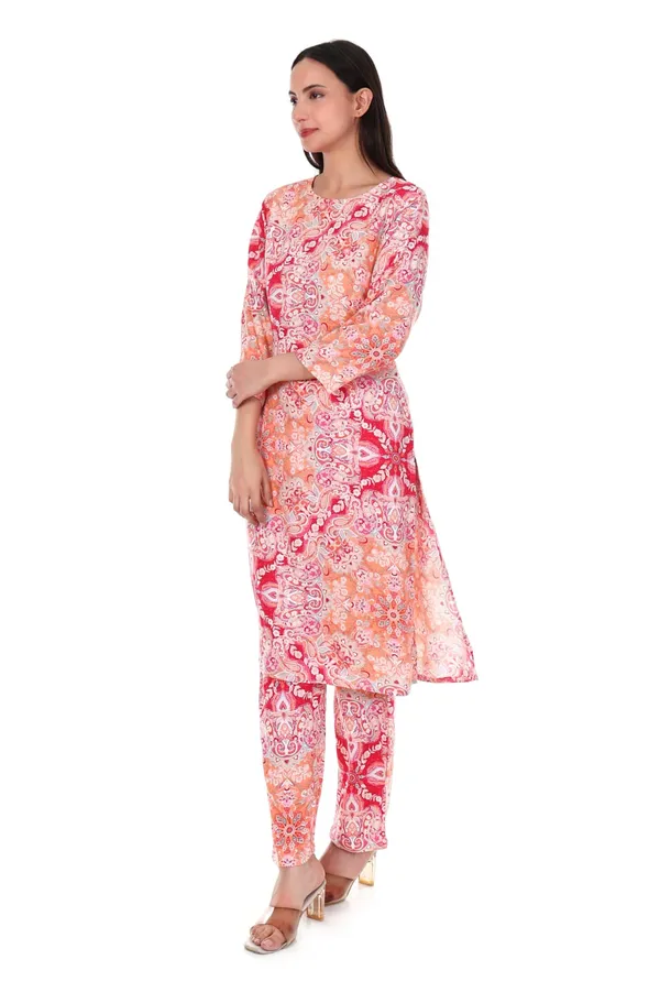 Pink_Paisley_Print_Rayon_Straight_Fit_Kurta_Pant_Set_For_Women