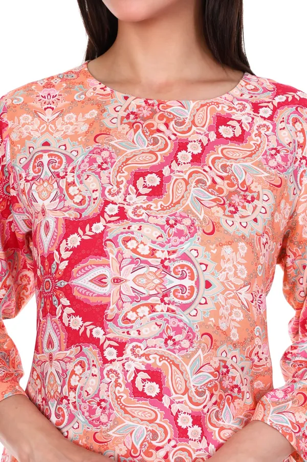 Pink_Paisley_Print_Rayon_Straight_Fit_Kurta_Pant_Set_For_Women
