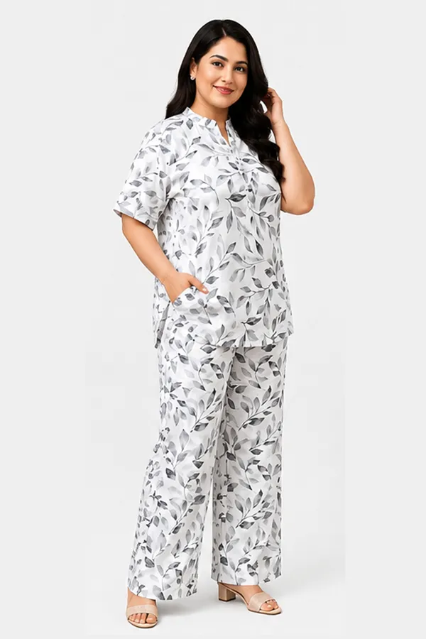 Women_Grey_Leaf_Printed_Rayon_Co-Ord_Set