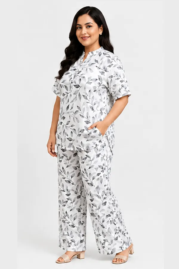Women_Grey_Leaf_Printed_Rayon_Co-Ord_Set
