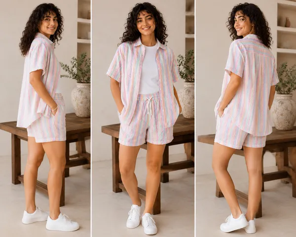 Women_Pastel_Striped_Co-Ord_Set_|_Casual_Shirt_&_Shorts_Set_Only_|_Soft_Bubble_Cotton_Summer_Wear_Set_for_Women