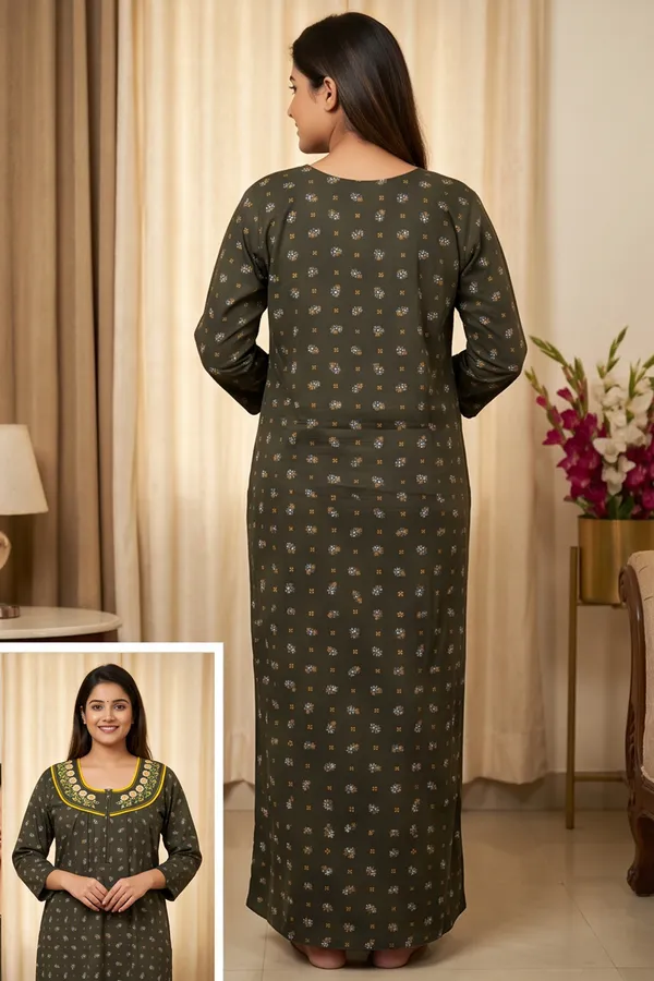 Women_Soft_Fleece_Woolen_Winter_Nighty_-_Floral_Printed_Warm_Maxi_Nightgown_with_Embroidered_Neck_&_Front_Zip