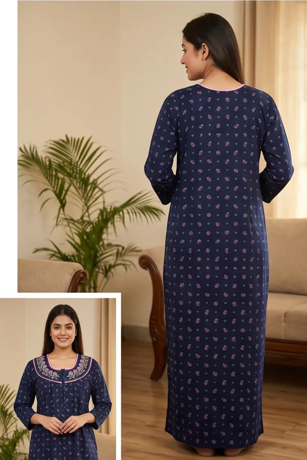 Women_Soft_Fleece_Woolen_Winter_Nighty_-_Floral_Printed_Warm_Maxi_Nightgown_with_Embroidered_Neck_&_Front_Zip