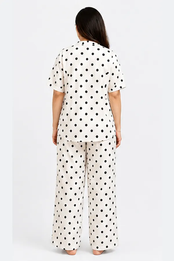 Women_White_&_Black_Polka_Dot_Printed_Rayon_Co-Ord_Set