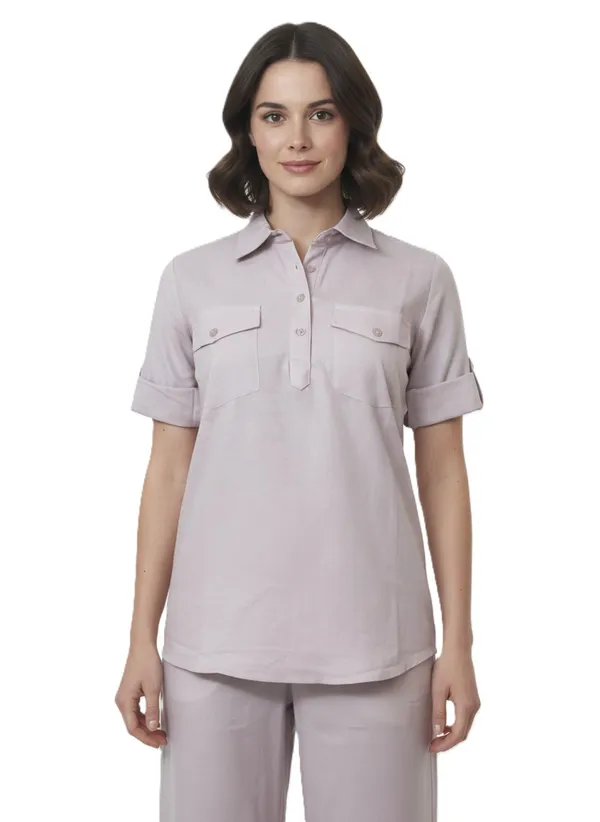 Lavender_Linen_Relaxed_Fit_Co_Ord_Set_For_Women