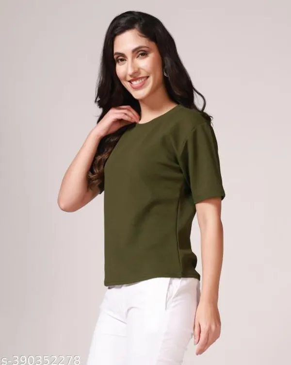 Casual_Regular_Plain_Karara_T_Shirt