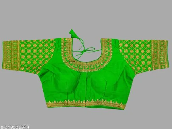 Embroidery_Round_Neck_Fancy_Design_Blouse_For_Woman