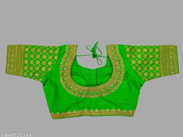 Embroidery_Round_Neck_Fancy_Design_Blouse_For_Woman