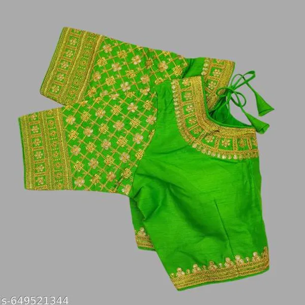 Embroidery_Round_Neck_Fancy_Design_Blouse_For_Woman