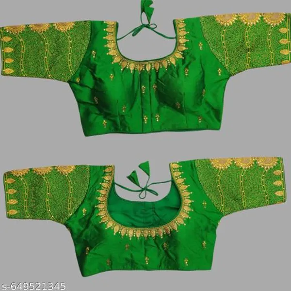 Embroidery_Round_Neck_Fancy_Design_Blouse_For_Woman