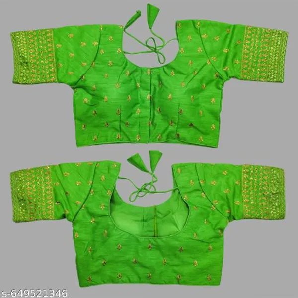 Embroidery_Round_Neck_Fancy_Design_Blouse_For_Woman