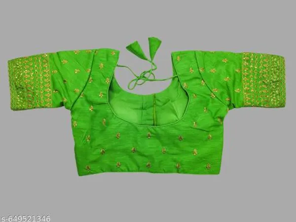 Embroidery_Round_Neck_Fancy_Design_Blouse_For_Woman