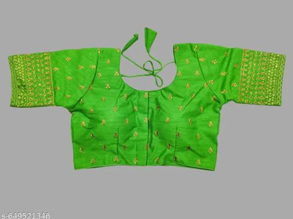 Embroidery_Round_Neck_Fancy_Design_Blouse_For_Woman