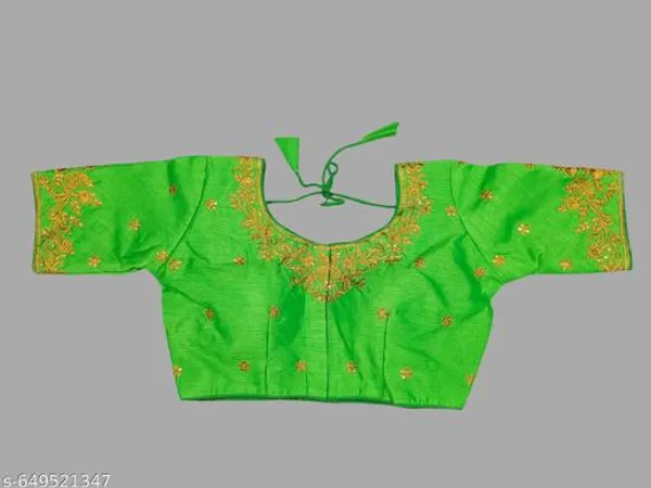 Embroidery_Round_Neck_Fancy_Design_Blouse_For_Woman