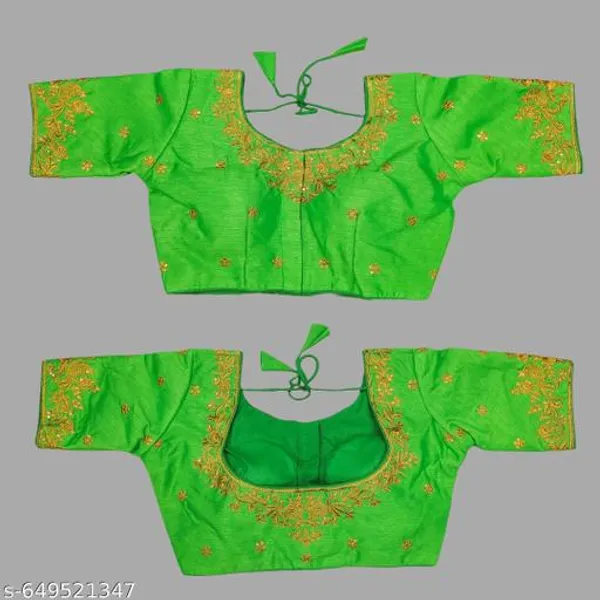 Embroidery_Round_Neck_Fancy_Design_Blouse_For_Woman