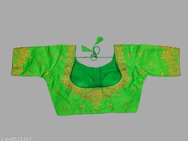 Embroidery_Round_Neck_Fancy_Design_Blouse_For_Woman