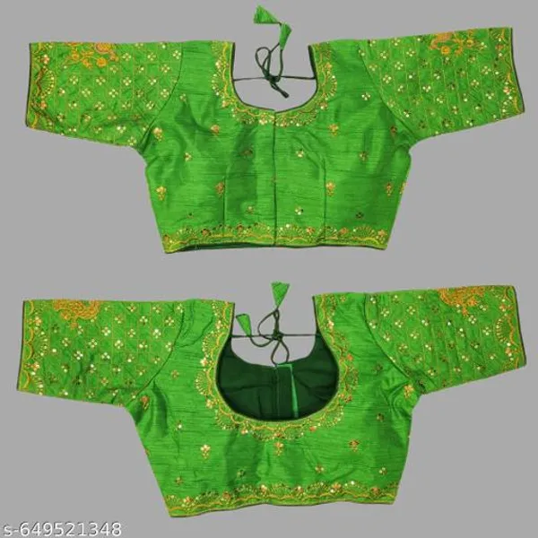 Embroidery_Round_Neck_Fancy_Design_Blouse_For_Woman