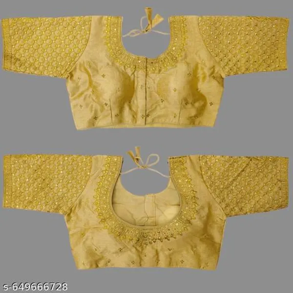 Readymade_Phantom_Silk_Blouse_Design_Women_Blouses_Round_Neck_New_2025