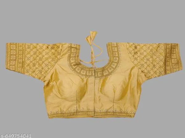 Readymade_Phantom_Silk_Blouse_Design_Women_Blouses_Round_Neck_New_2025