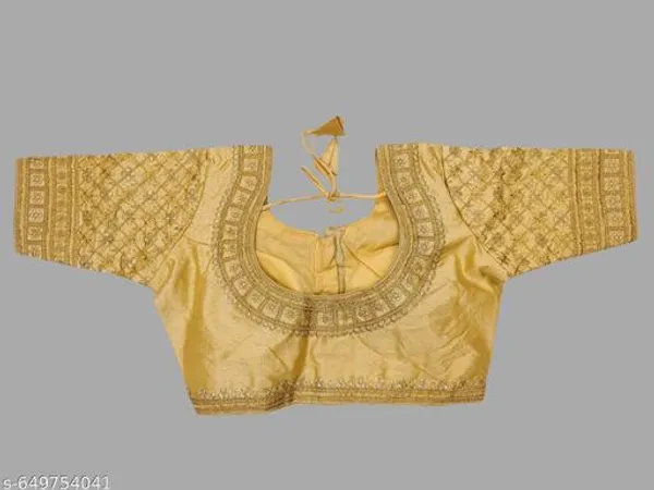 Readymade_Phantom_Silk_Blouse_Design_Women_Blouses_Round_Neck_New_2025